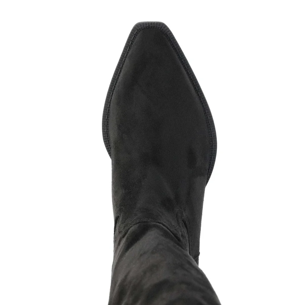 Time and Tru Women's Faux Suede‎ Western Over The Knee Boots Size 7W Wide Width